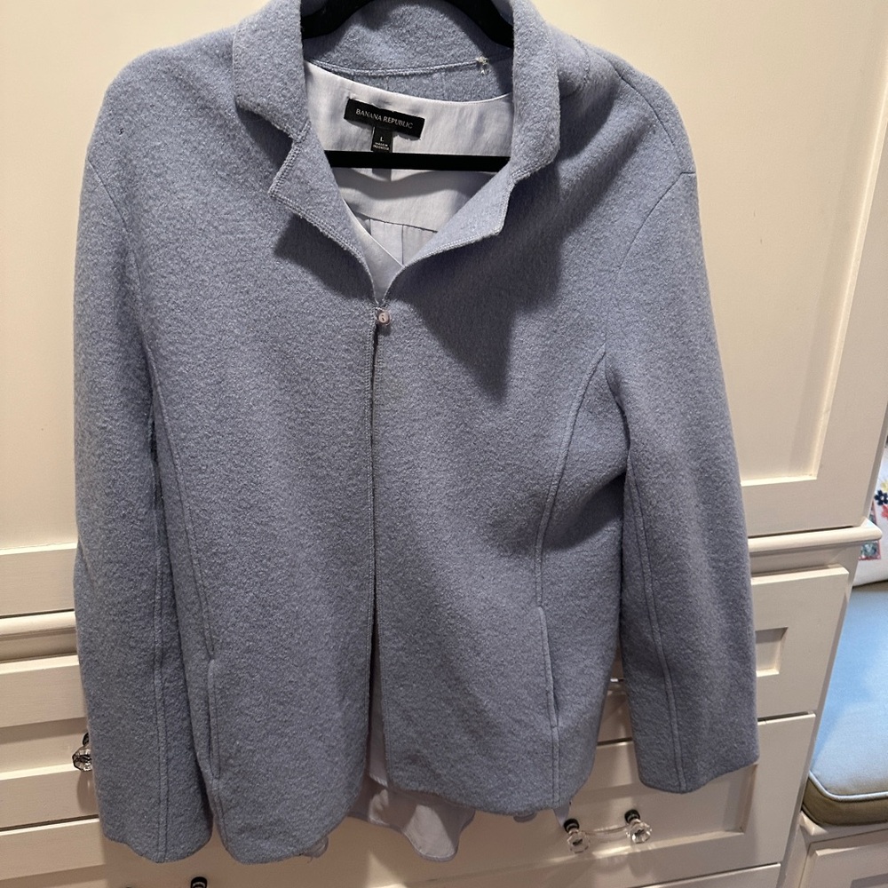 Light purple boiled Wool Jacket